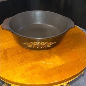 Anchor Hocking Casserole w/Floral Pattern, Oven Proof, Microwave Safe, Made USA